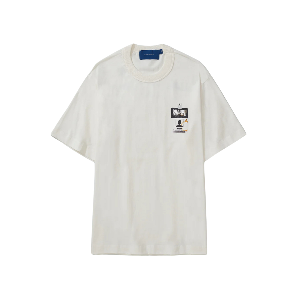 Camiseta Badge Regular Quadro Creations Frame Temporary Off White