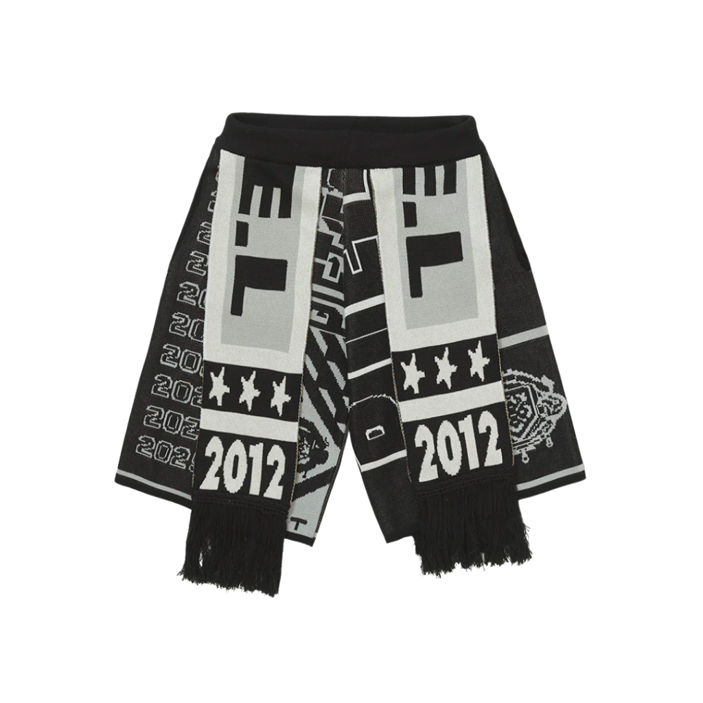 Short Piet Scarves Knitted Preto