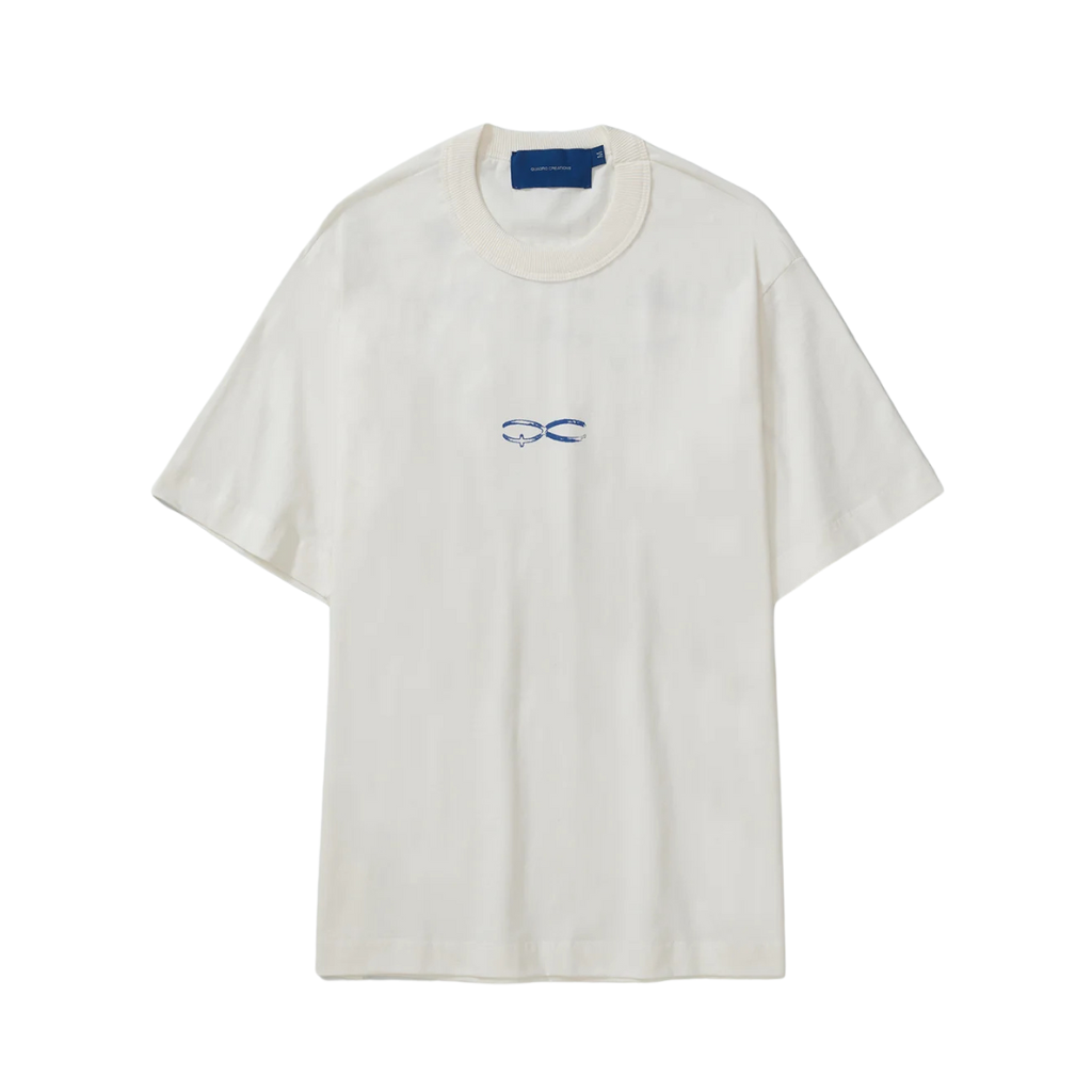 Camiseta Boxy Quadro Creations Logo Off White