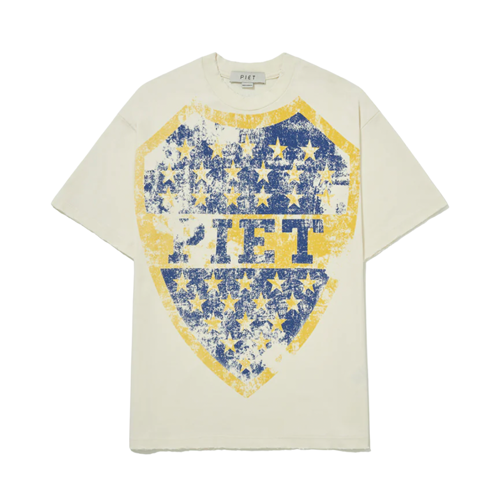 Camiseta Relaxed Piet Emblem Bone White