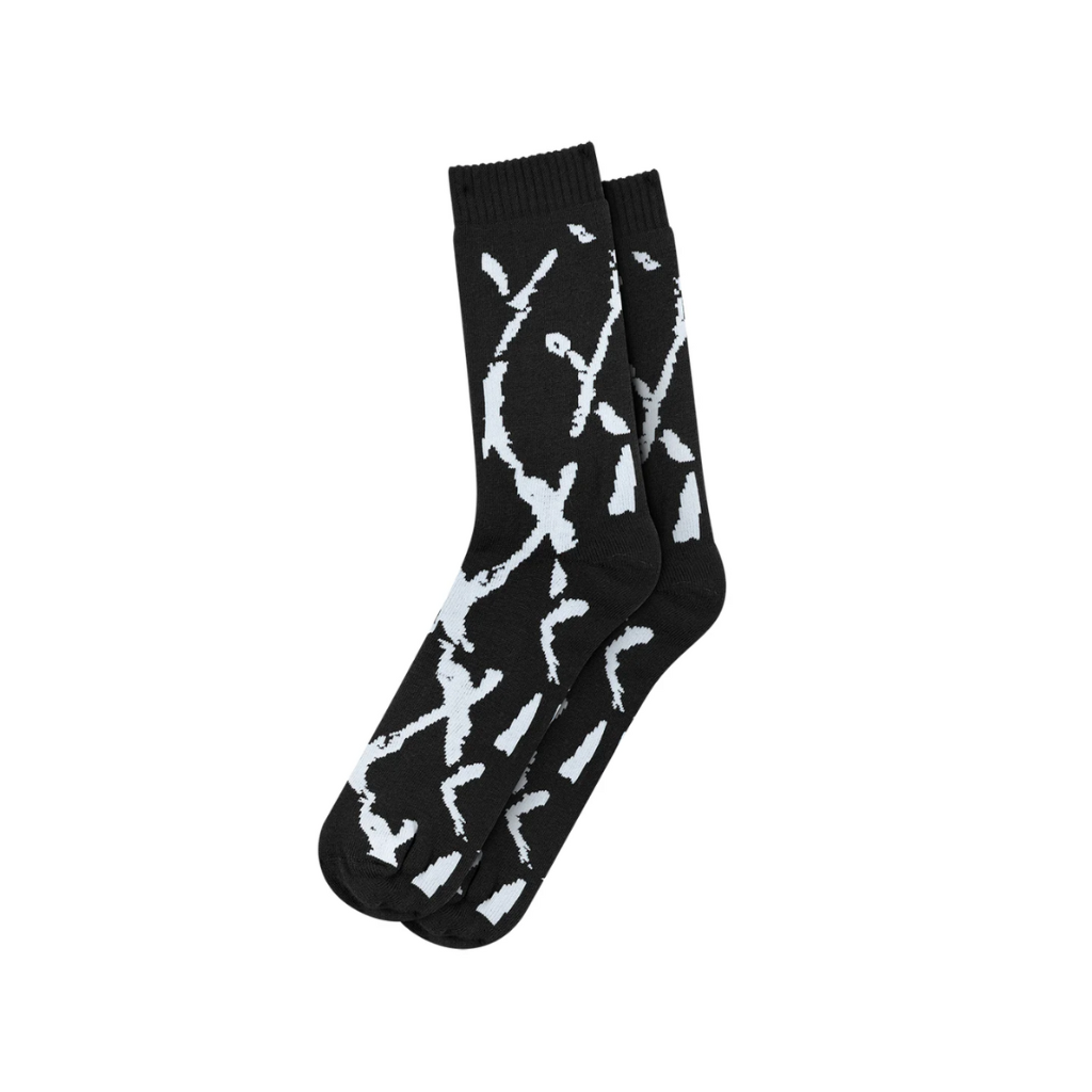 Meia Mad Enlatados Gradil Preta