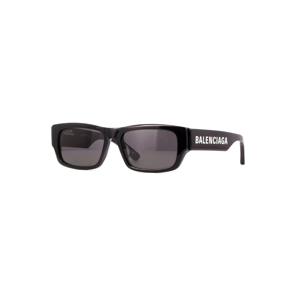 Balenciaga Solid Sunglasses Black Dark Grey