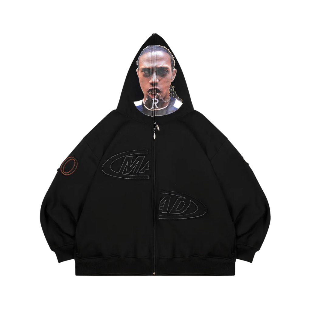 Jaqueta Full Zip Mad Enlatados x Tropa do Bruxo Sosia do Ronaldinho Preta