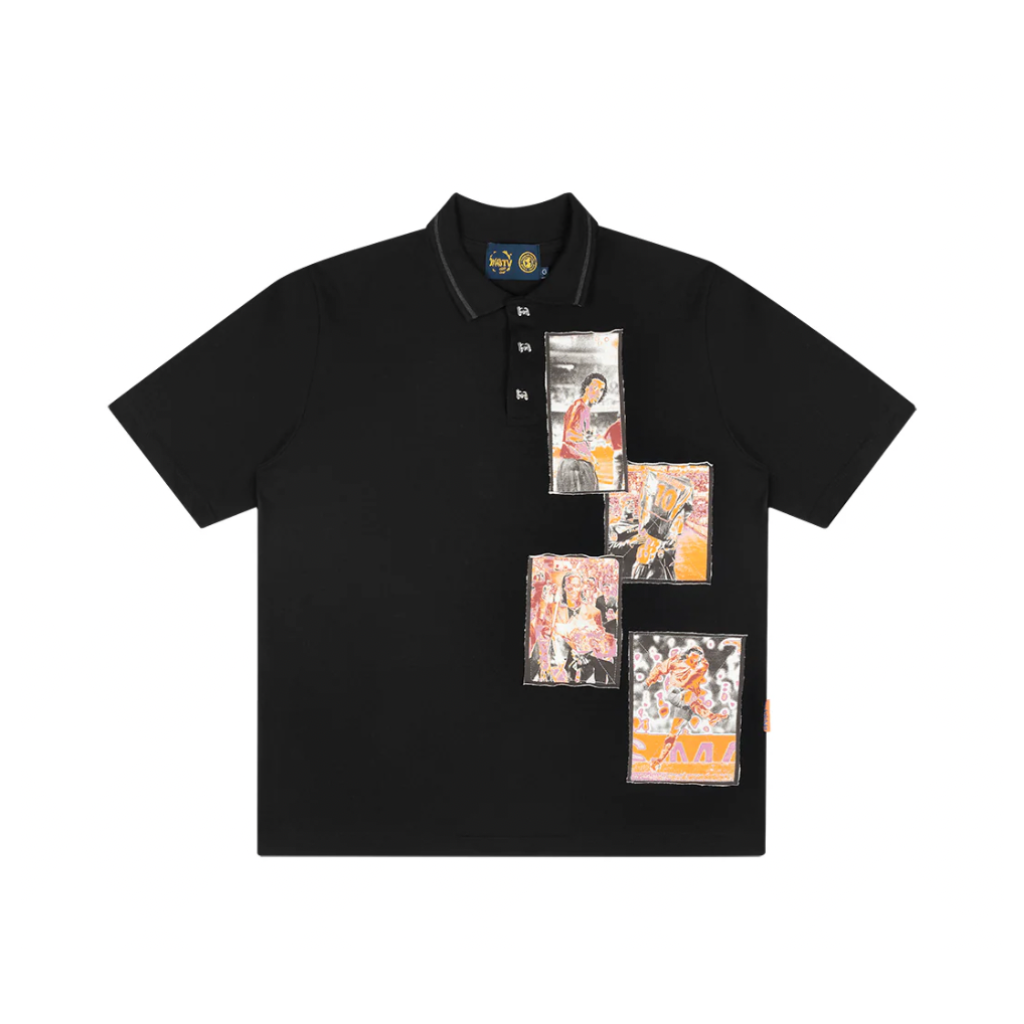 Camisa Polo Mad Enlatados x Tropa do Bruxo Momentos Preta