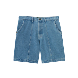 Bermuda Jeans Welcome Rio Recorte Vertical Azul Media