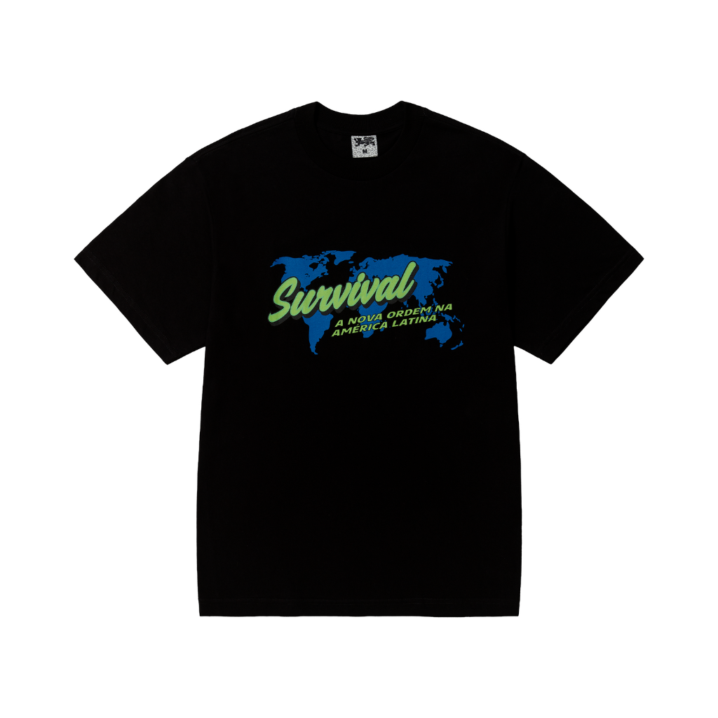 Camiseta Survival World Map Preta