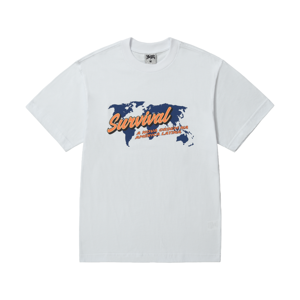 Camiseta Survival World Map Branca