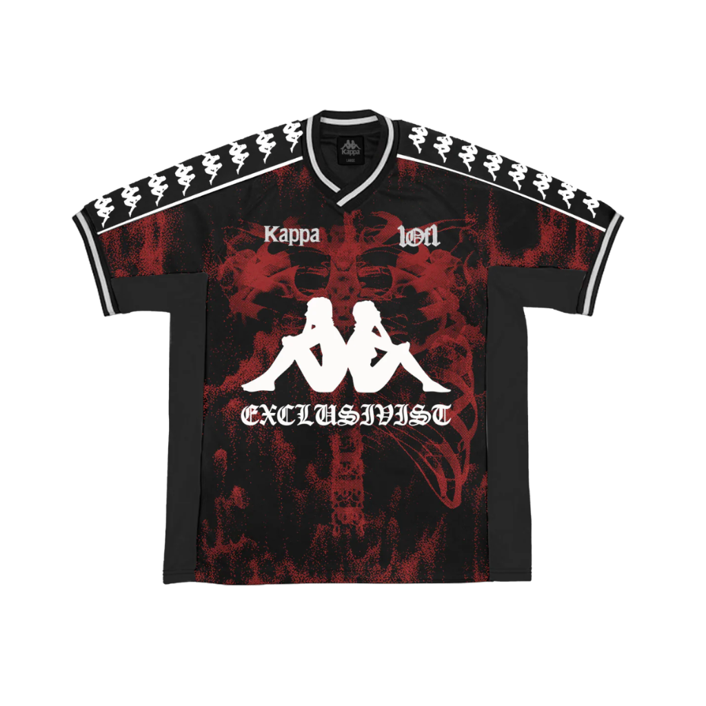 Camiseta Jersey 1of1 x Kappa Heartbeat Home Preta/Vermelha