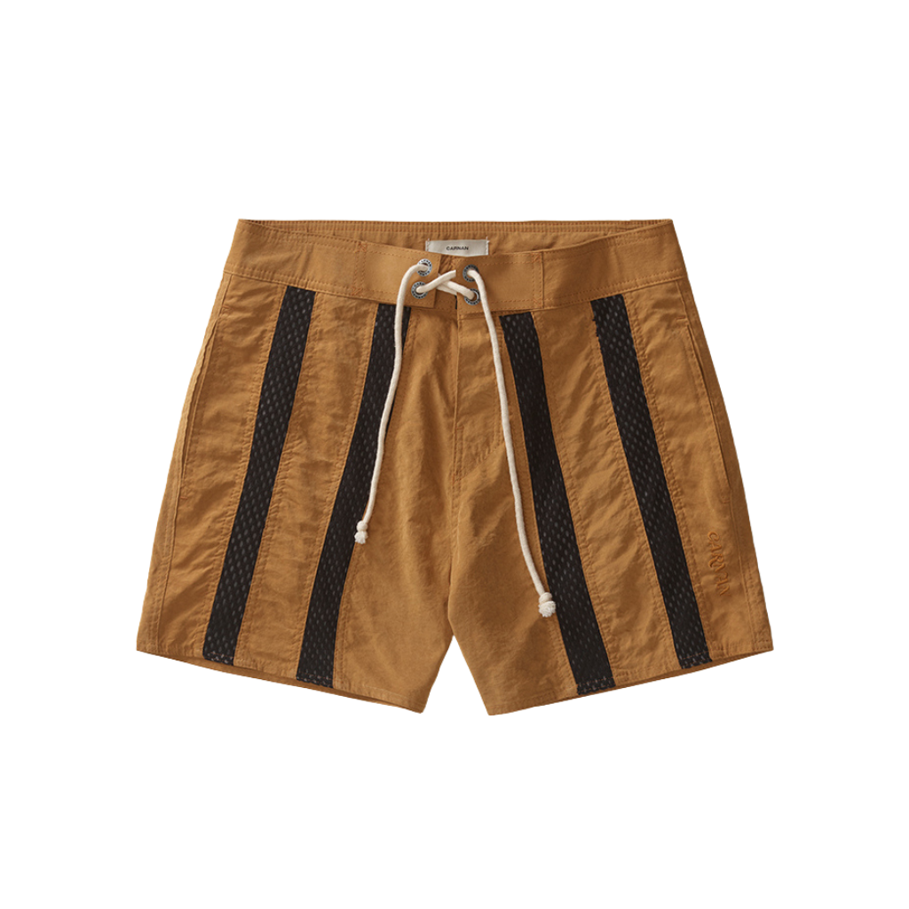 Short Carnan Striped Mesh Marrom