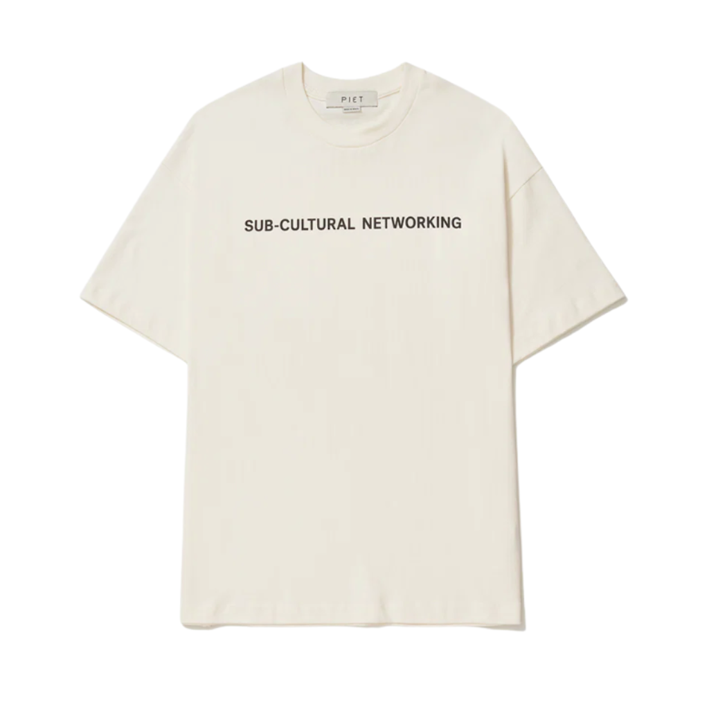 Camiseta Piet Subcultural Networking Bone White