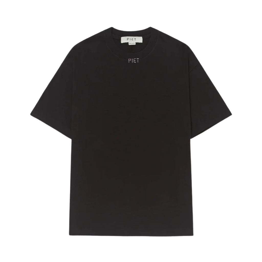 Camiseta Regular Piet Stencil Vintage Preta