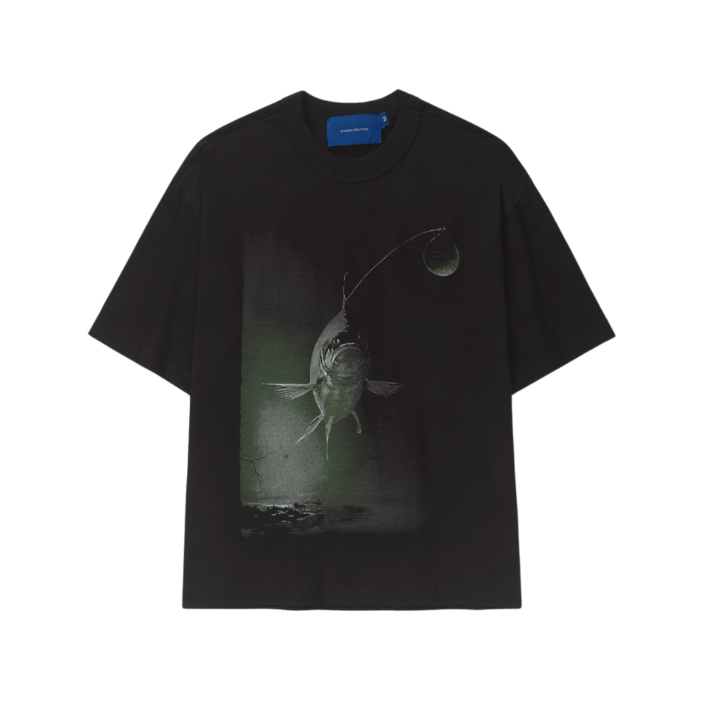 Camiseta Boxy Quadro Creations Lightfish Preta