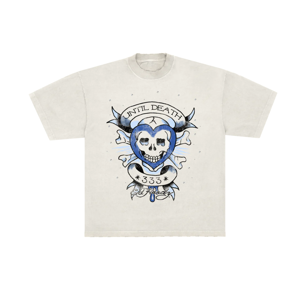 Camiseta Ed Hardy x Matue Until Death Off White