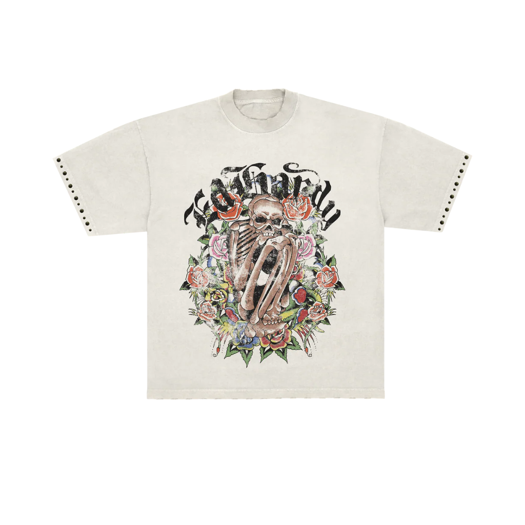 Camiseta Ed Hardy x Matue Garden of Bones Off White