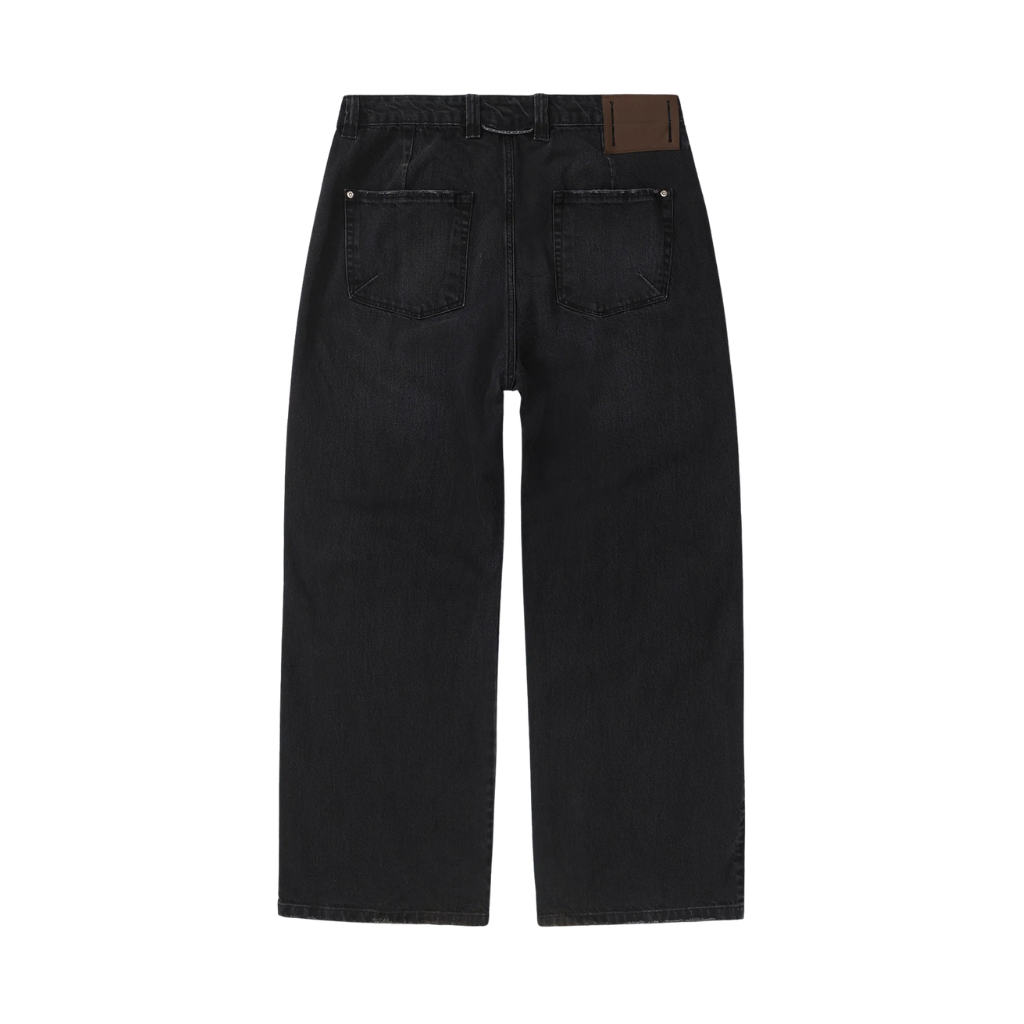 Calça Jeans Flare Quadro Creations Trousers Loose Used Preta