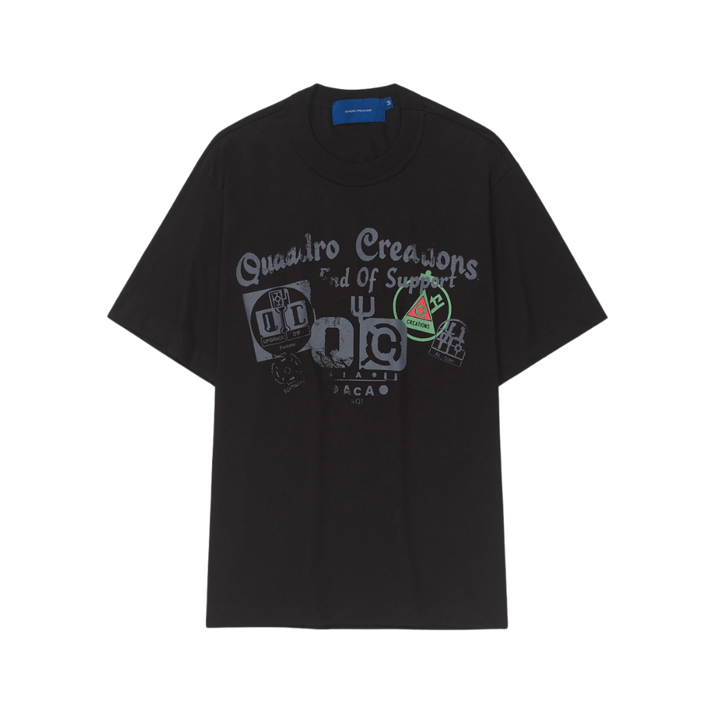 Camiseta Regular Quadro Creations Icons Preta