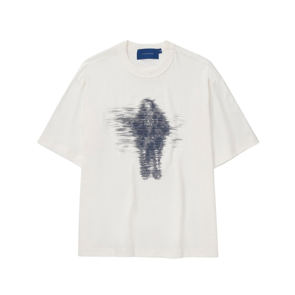 Camiseta Boxy Quadro Creations Data Robot Off White