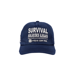 Boné Snap Survival Soluções Ilegais Azul Marinho