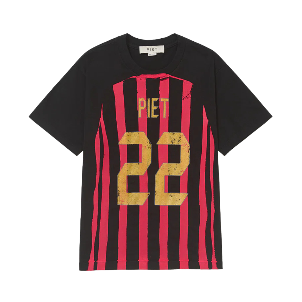 Camiseta Piet Listras 22 Preta/Vermelha