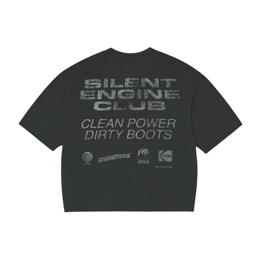 Camiseta Boxy Over Singa x Allglory  Earth Day Grand Prix Preta Estonada