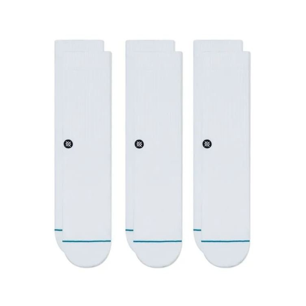 Meia Stance Icon Branca (KIT 3 Pares)