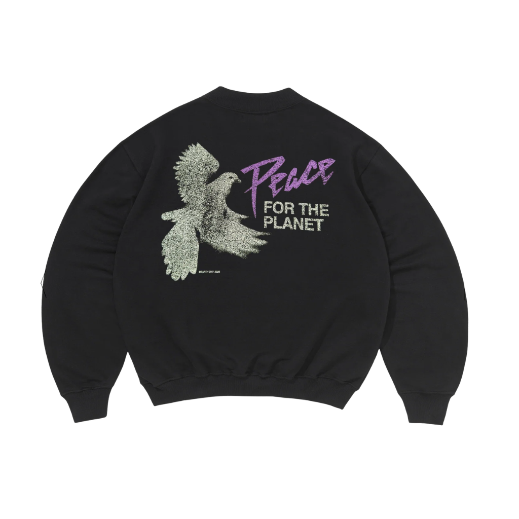 Moletom Crewneck Singa x Allglory Peace For The Planet Preto