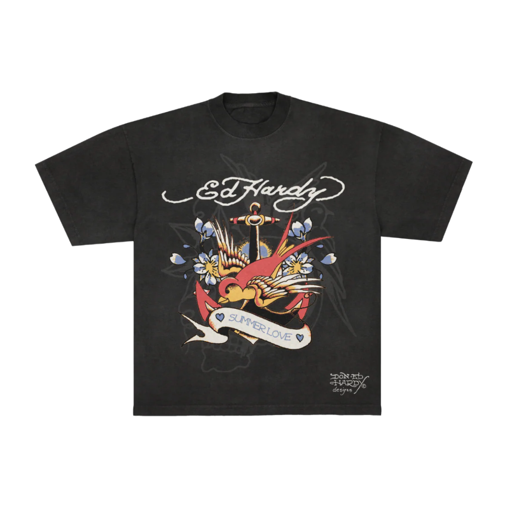 Camiseta Ed Hardy Andorinha Love Preta