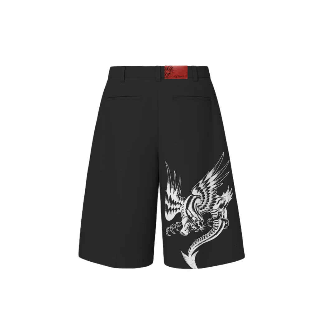 Bermuda Alfaiataria Ed Hardy Couture Preta