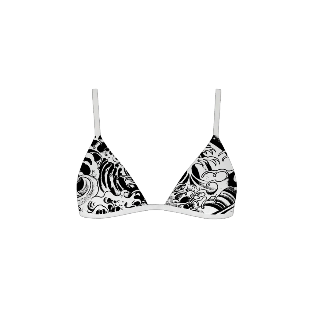 Top Biquini Ed Hardy Dupla Face Love Kills Branco
