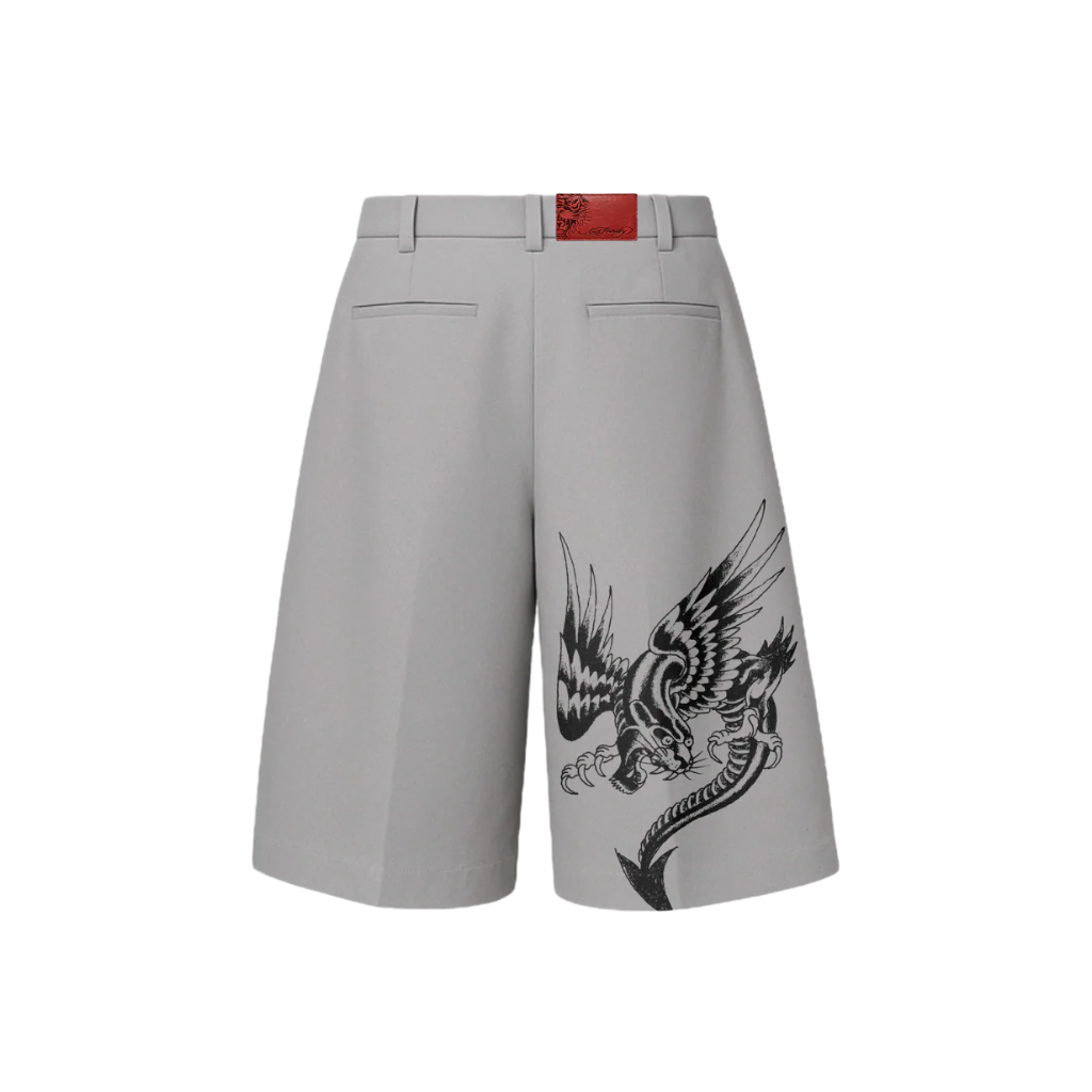 Bermuda Alfaiataria Ed Hardy Couture Cinza