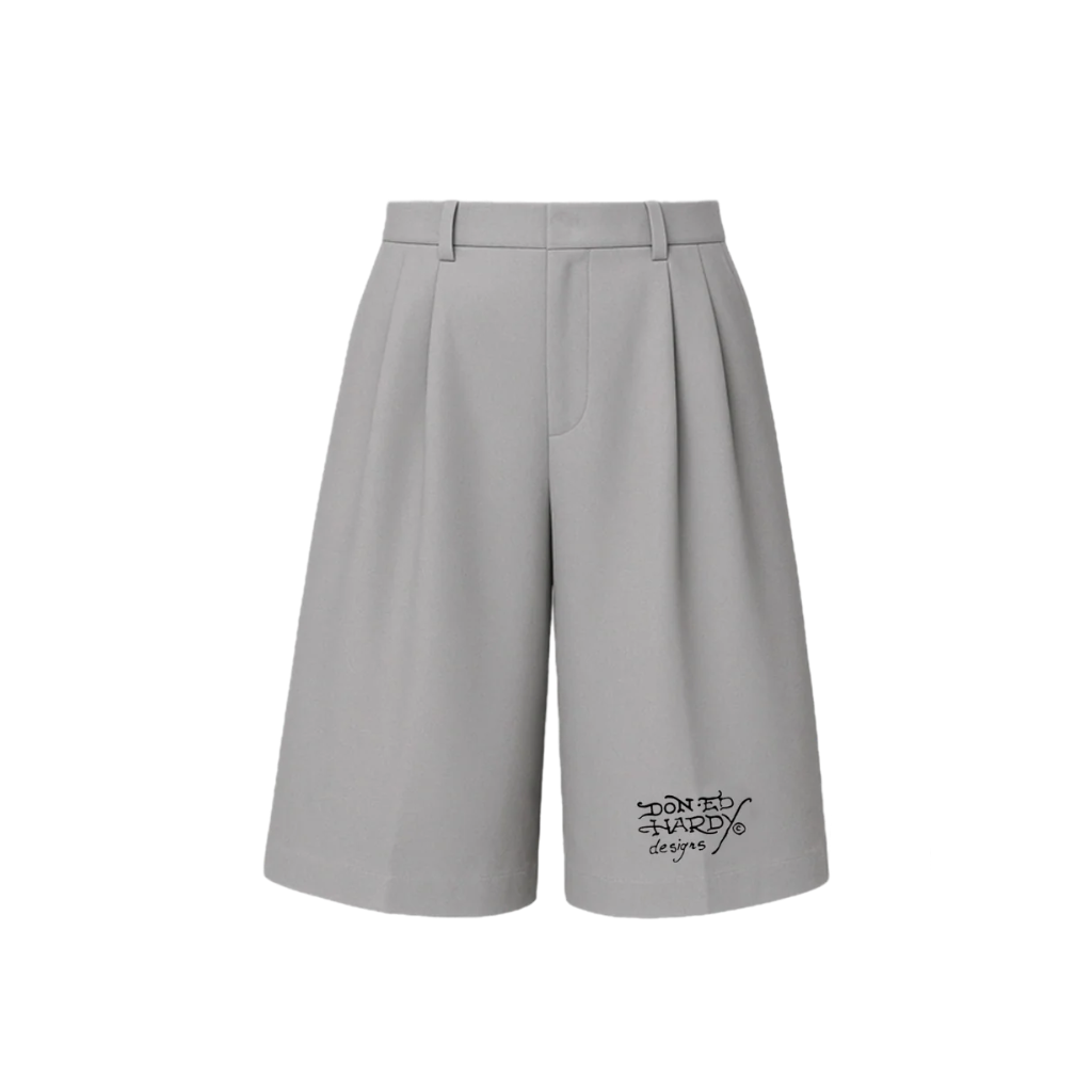 Bermuda Alfaiataria Ed Hardy Couture Cinza