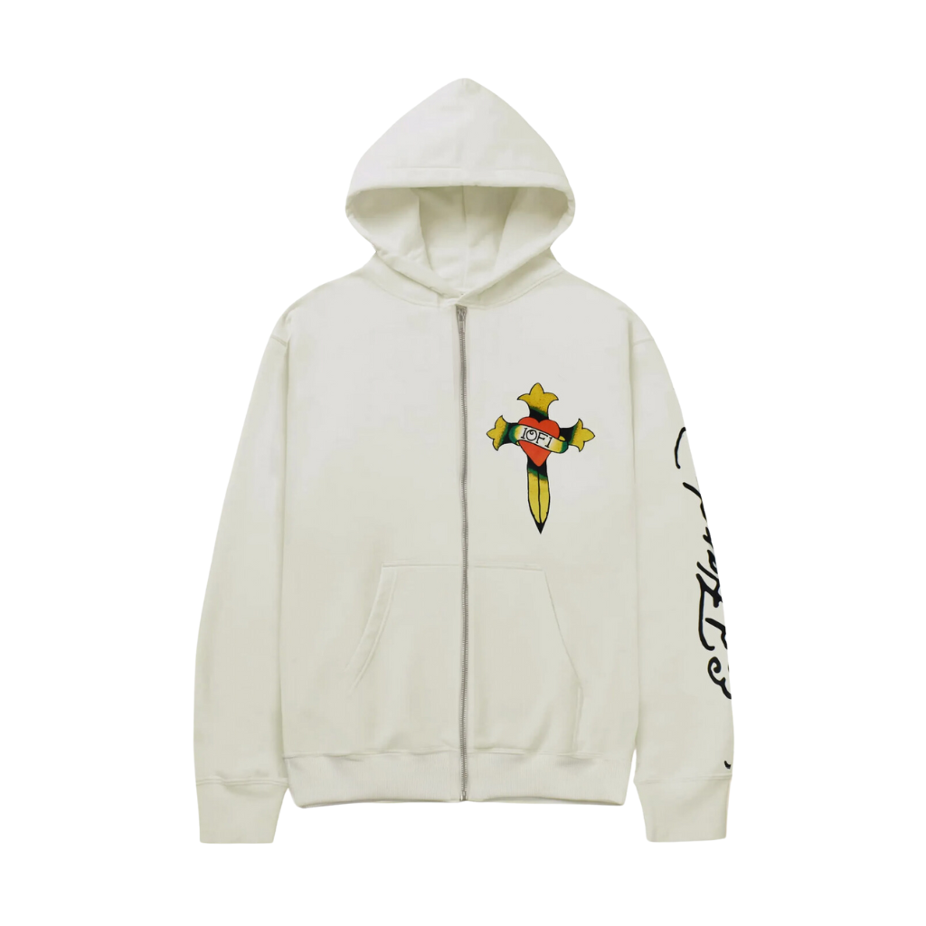 Moletom Zip Up 1of1 Ed Hardy Love Is A Gamble Off White