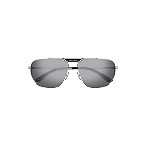 Balenciaga Triangular Metal Sunglasses Silver Mirror