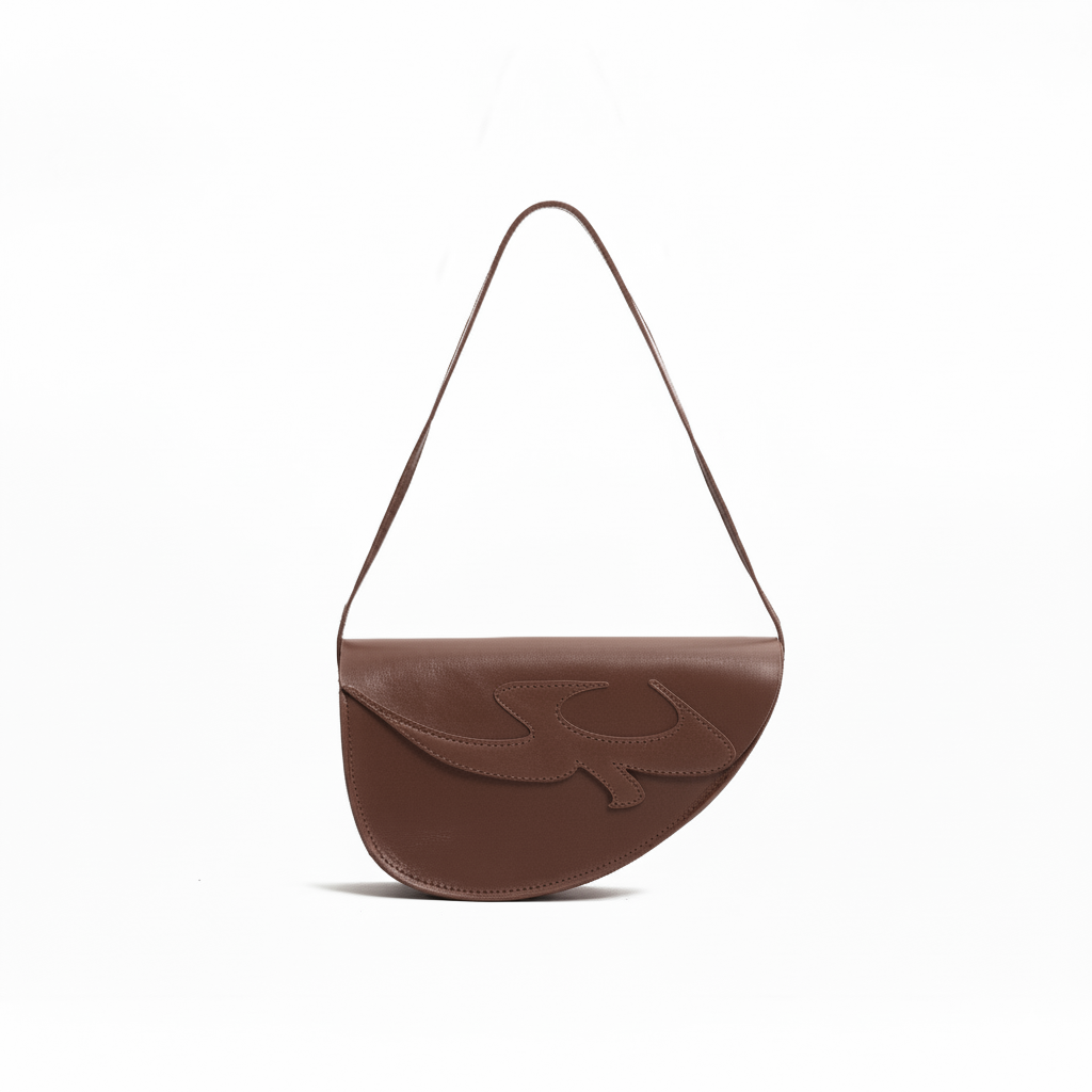Handbag Couro Barra Crew B Garca Marrom