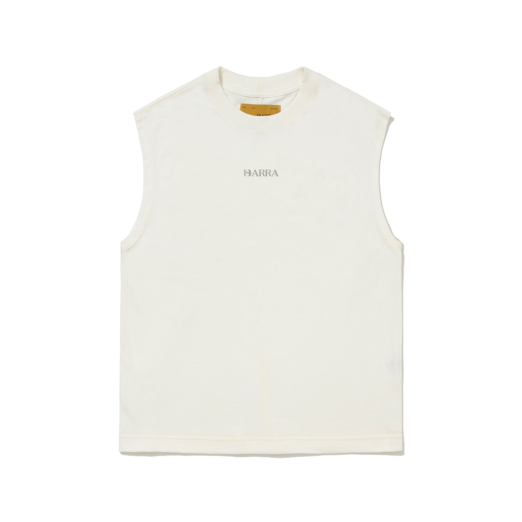 Camiseta Regata Barra Crew Logo Off White