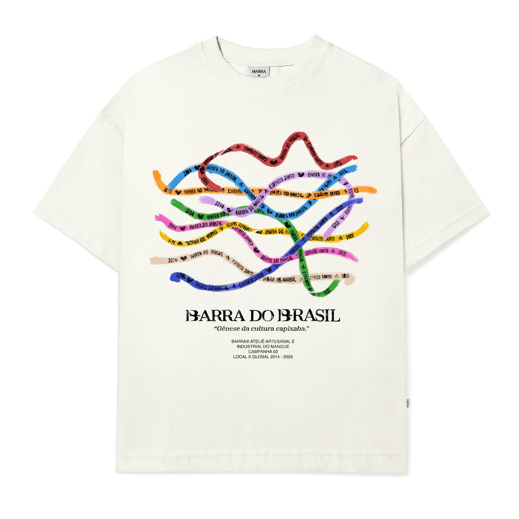 Camiseta Barra Crew Fé Souvenir Off White