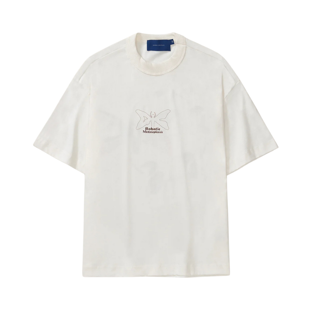 Camiseta Boxy Quadro Creations Metamorfose Off White