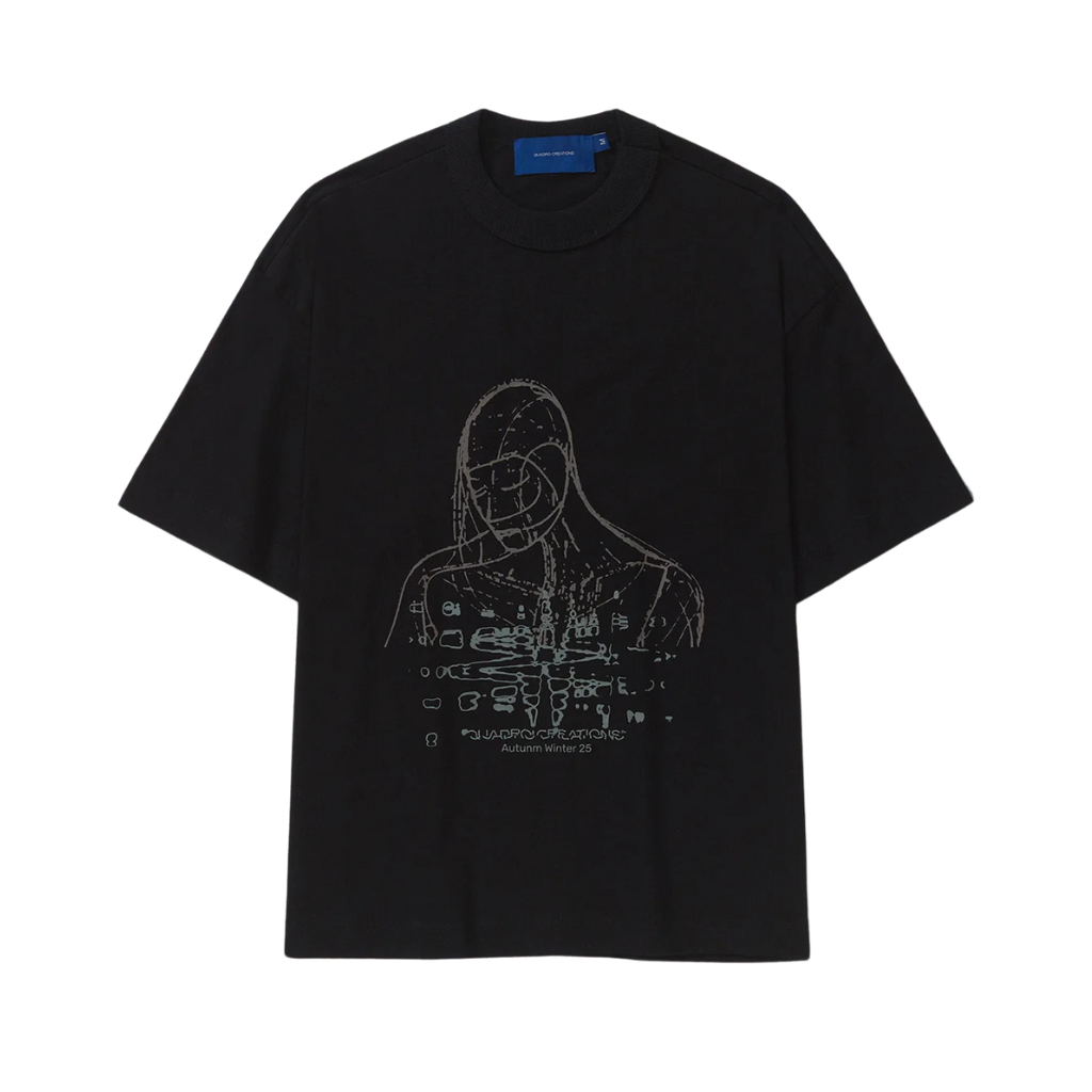 Camiseta Boxy Quadro Creations Particulas Preta